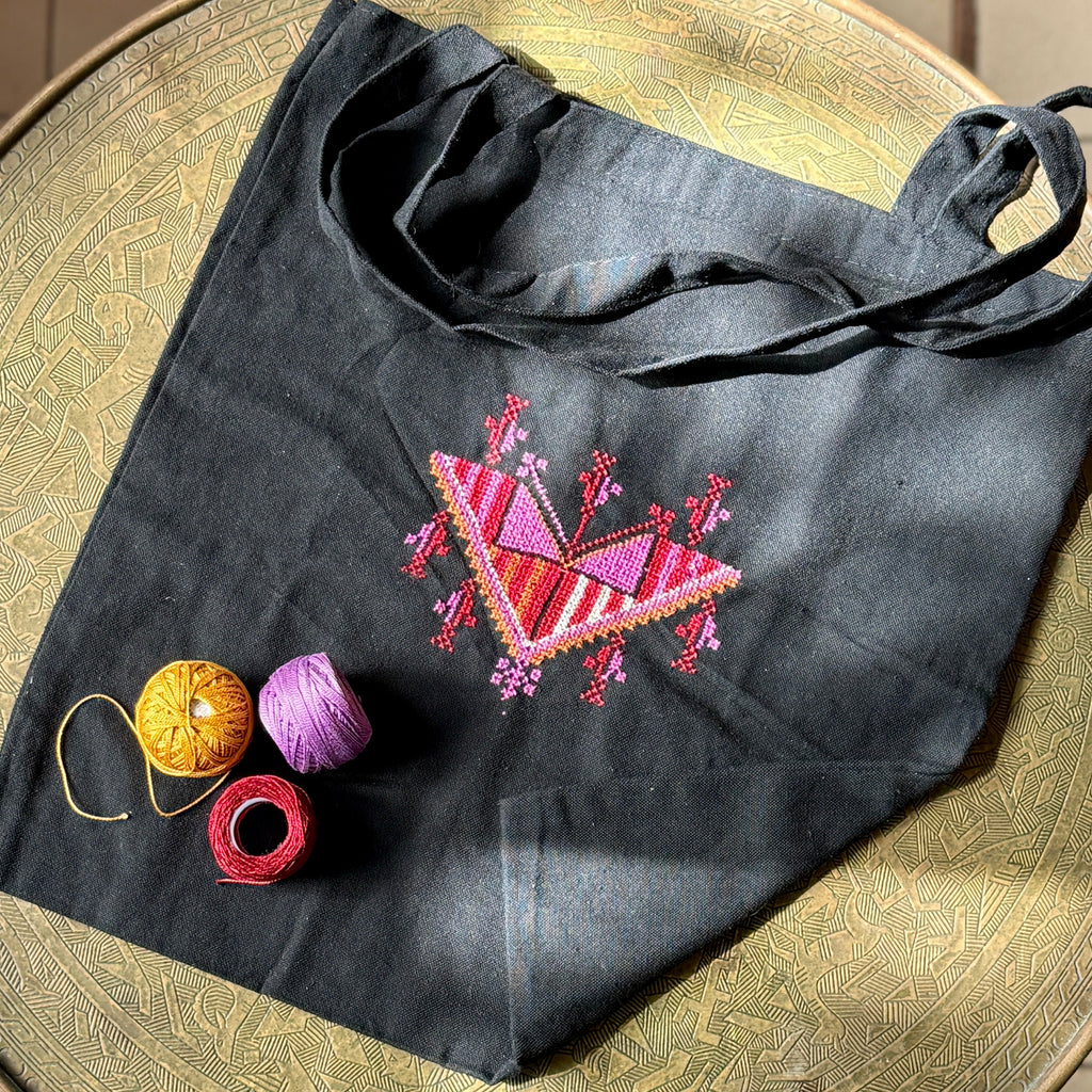 Embroidered Tote Bag | Hand Stitched by Women Artisans