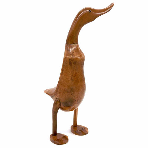 Sculpture de canard en racine de bambou