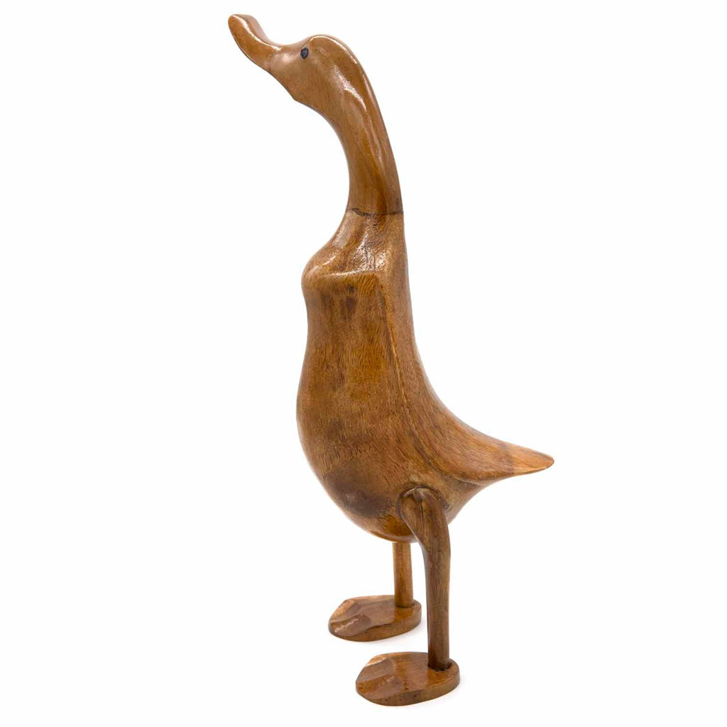 Sculpture de canard en racine de bambou