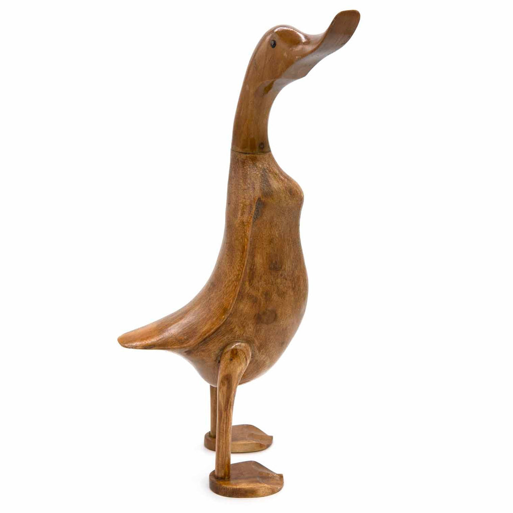 Sculpture de canard en racine de bambou