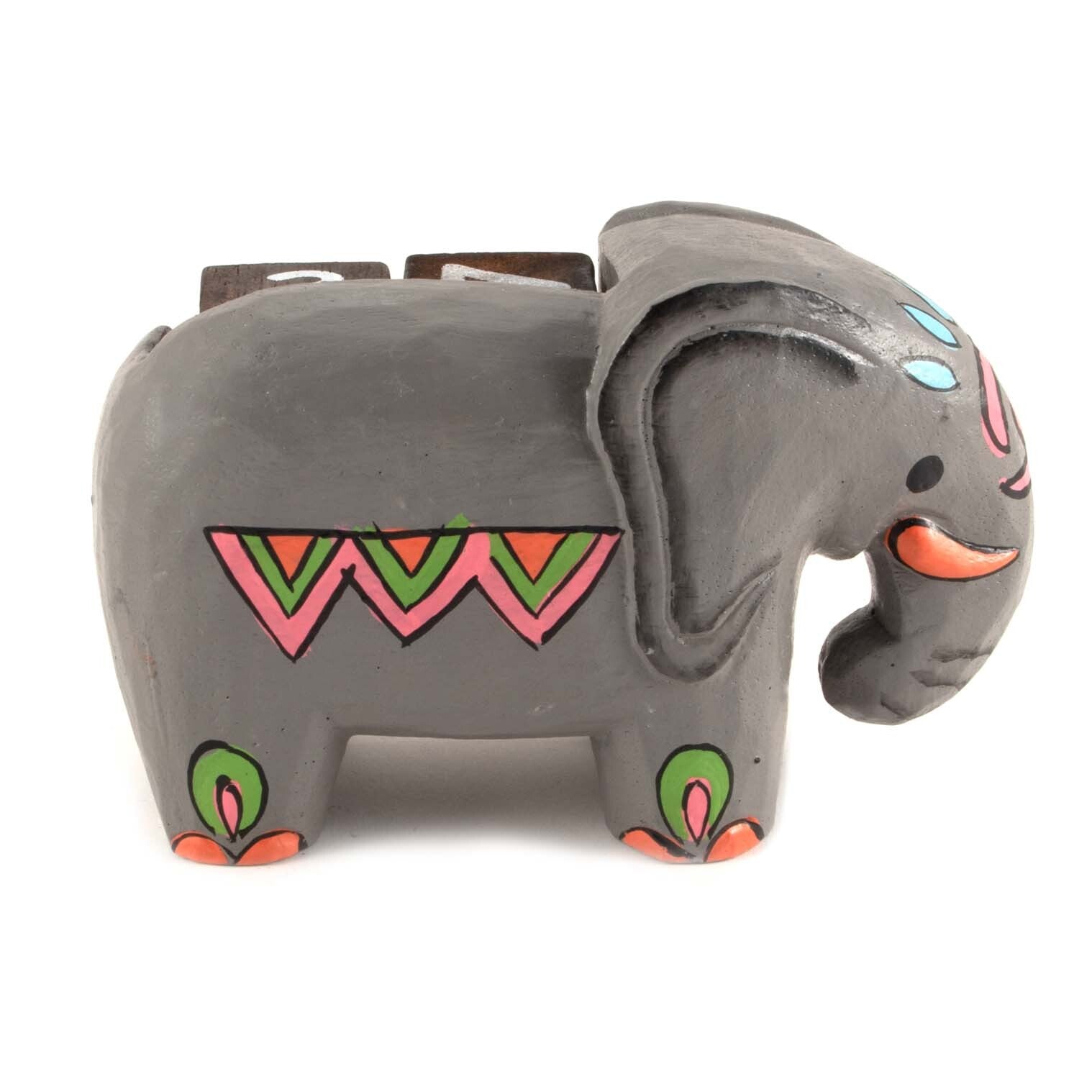 Calendrier perpétuel éléphant peint