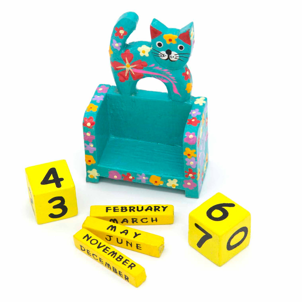 Calendrier perpétuel Chat peint