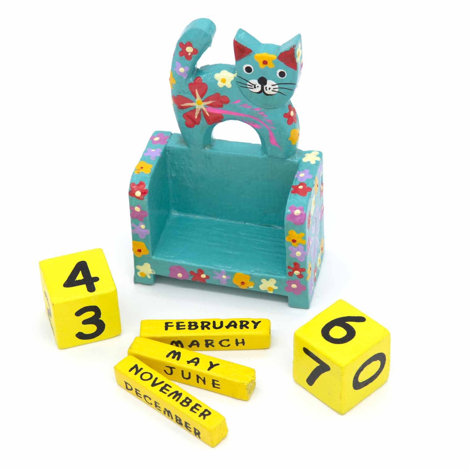 Calendrier perpétuel Chat peint