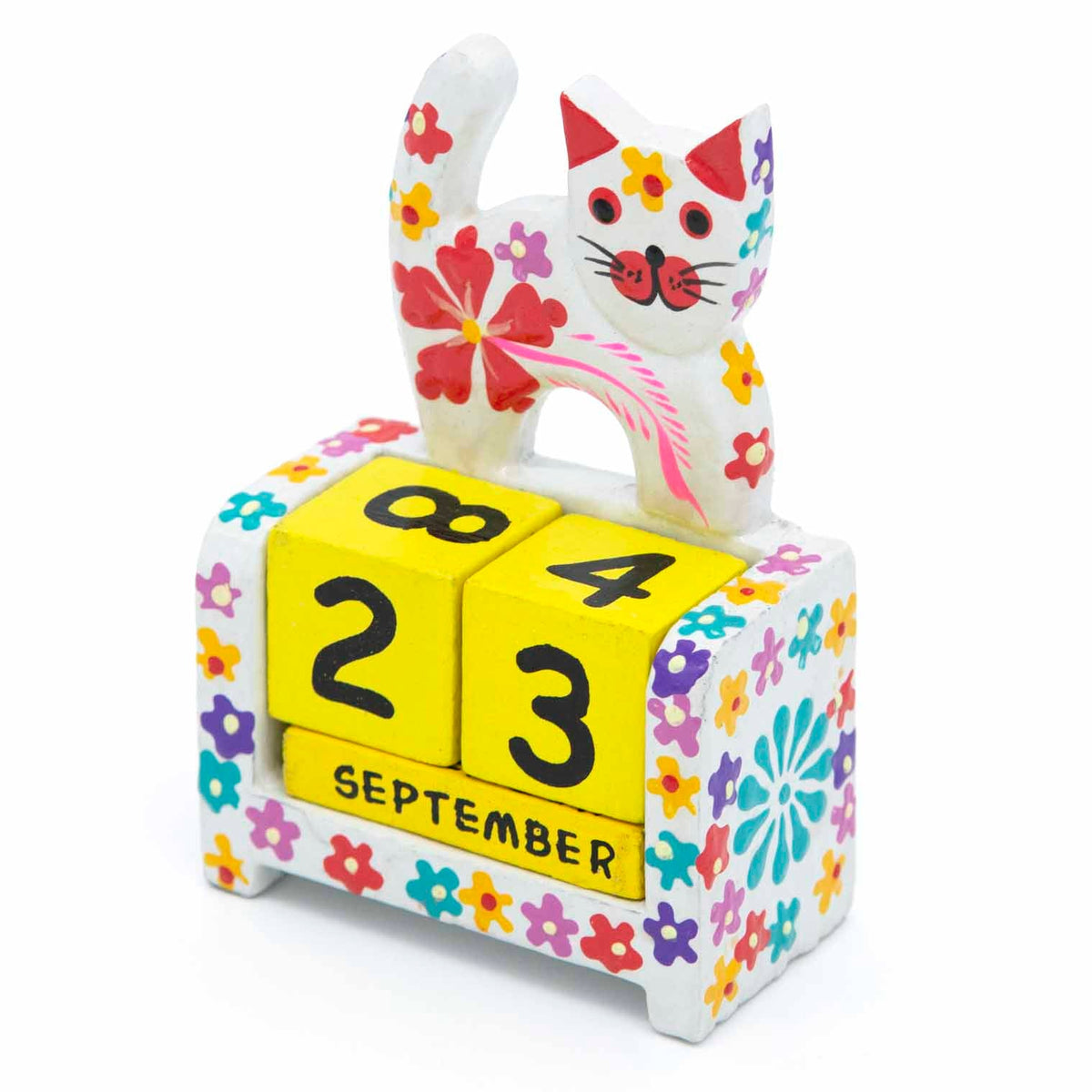 Calendrier perpétuel Chat peint