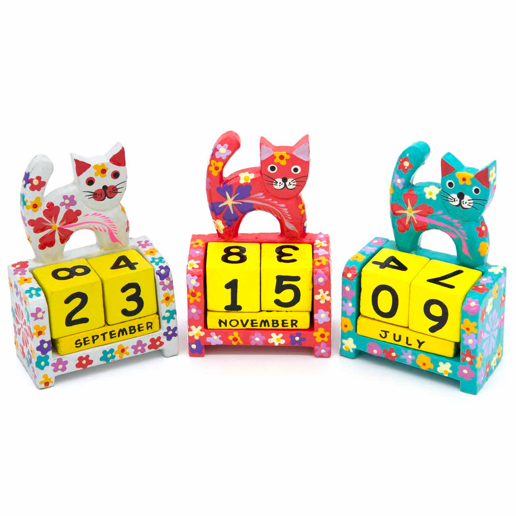 Calendrier perpétuel Chat peint
