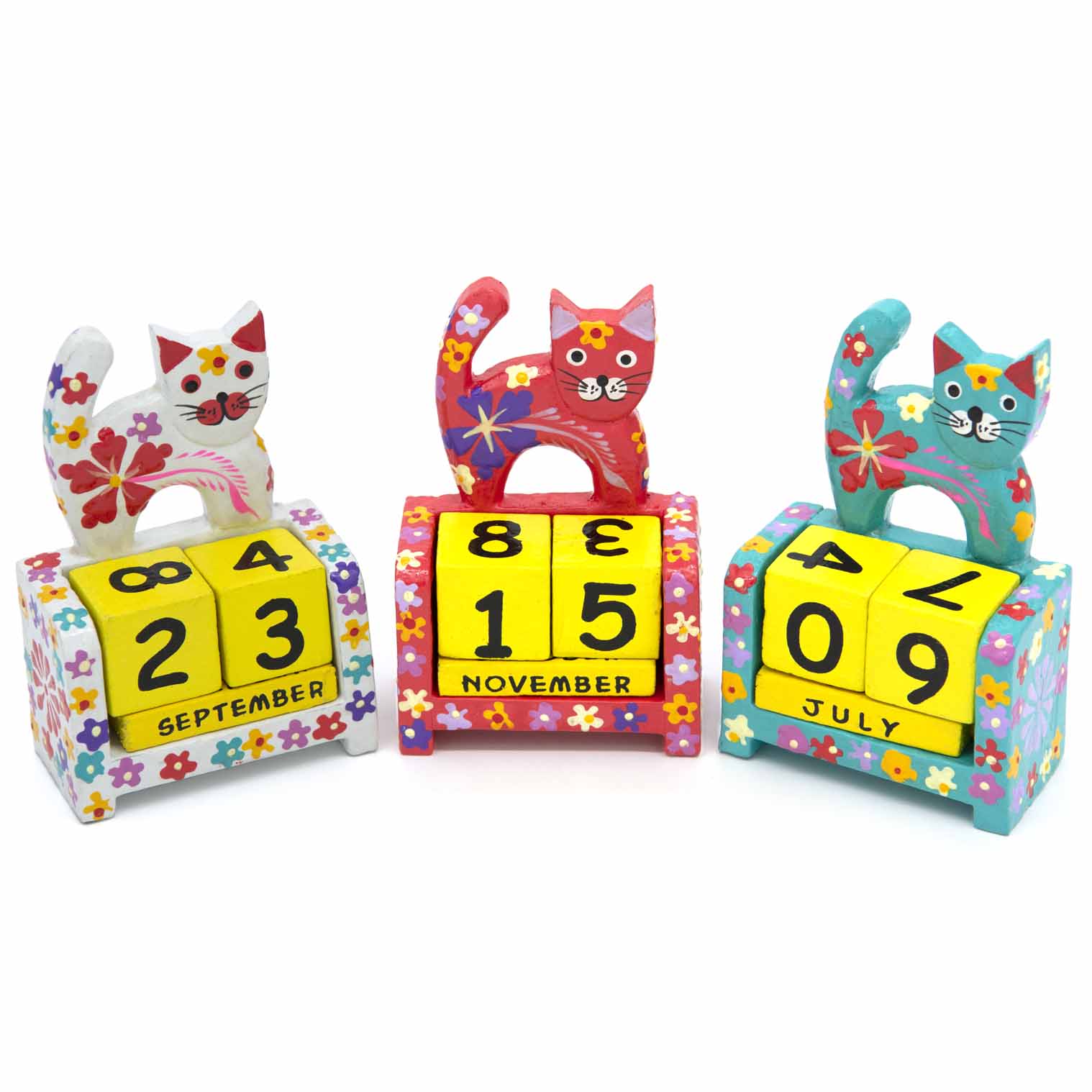 Calendrier perpétuel Chat peint