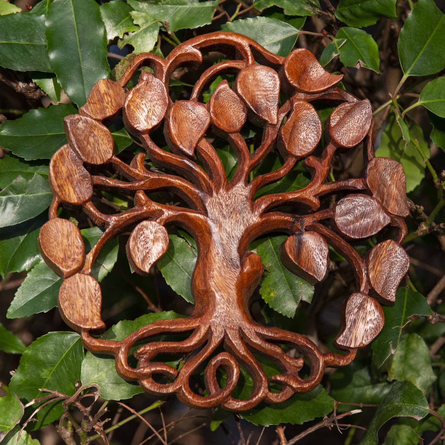 Plaque murale Arbre de Vie, Bois sculpté