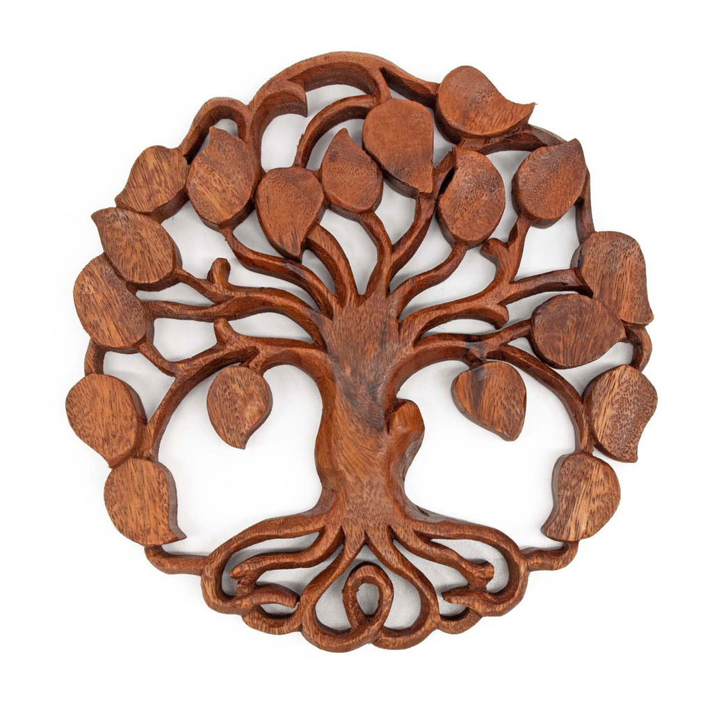 Plaque murale Arbre de Vie, Bois sculpté