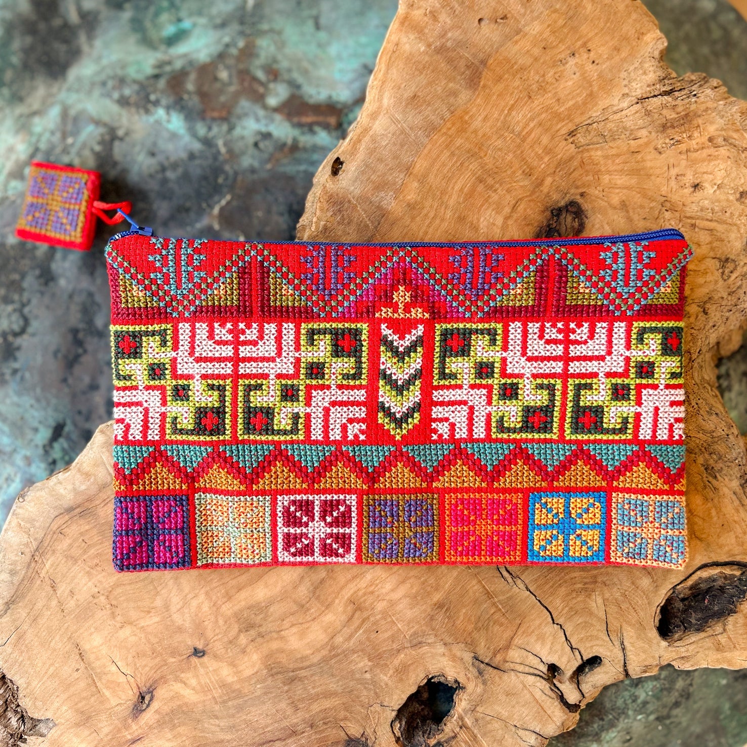 Embroidered Pouch | Handcrafted Accessory Bag