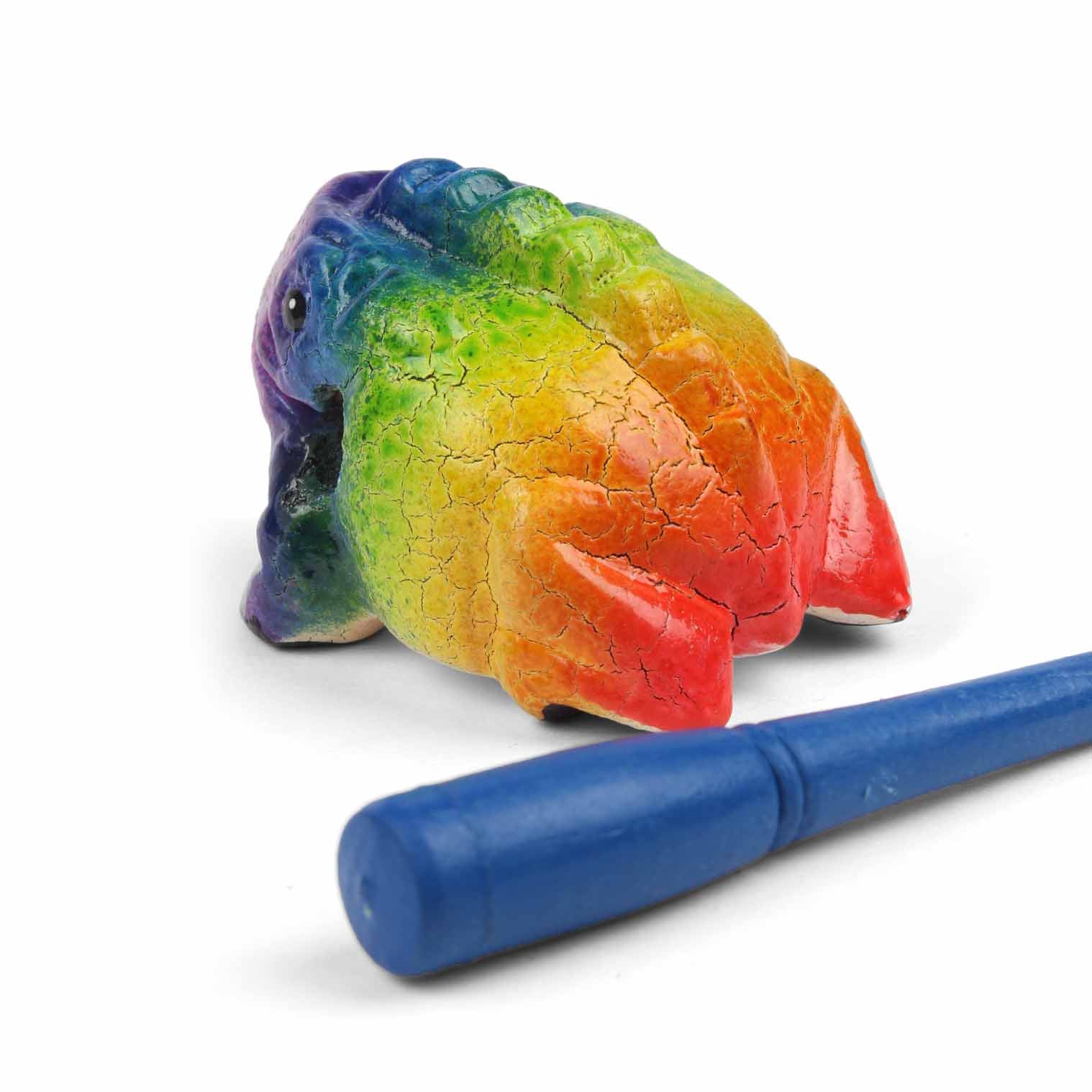 Guiro Grenouille Arc-en-Ciel Miniature