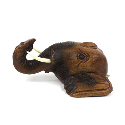 Tête d'éléphant murale sculptée en bois de Raintree