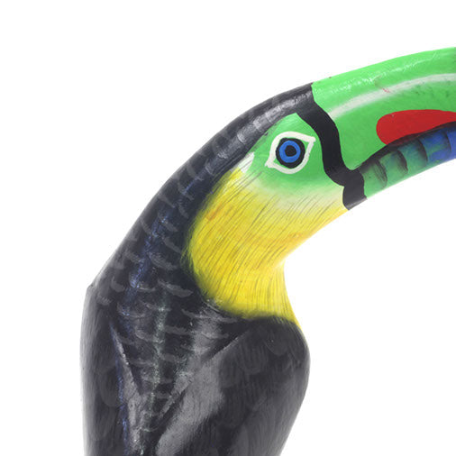 Toucan sculpté et peint