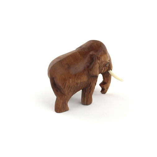 Éléphant sculpté en bois de raintree, mini