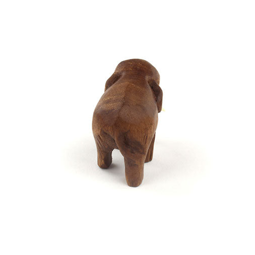 Éléphant sculpté en bois de raintree, mini
