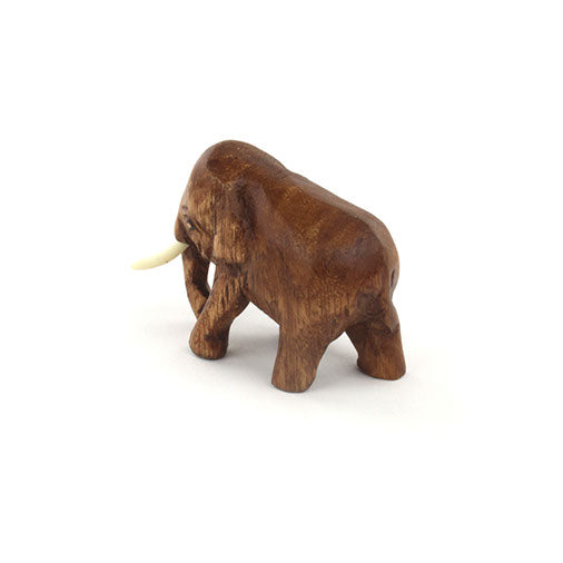 Éléphant sculpté en bois de raintree, mini