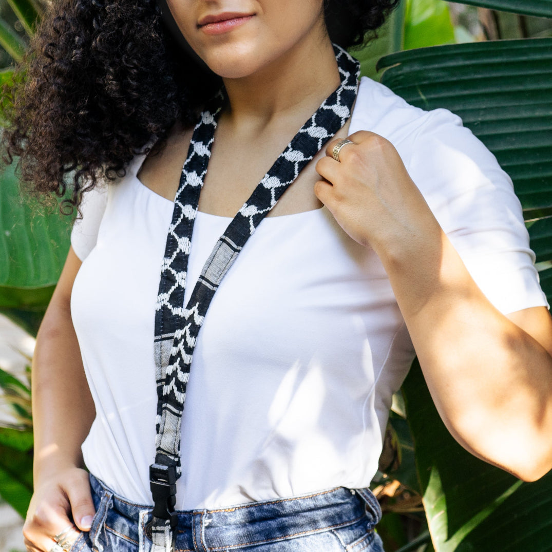 Keffiyeh Lanyard from Traditional Keffiyeh Fabric