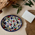 Hand Painted Ceramic Soap Dish with Olive Oil Soap | Gift Set