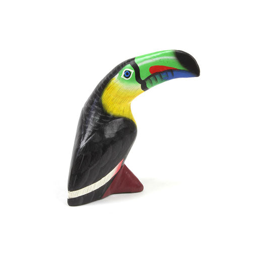 Toucan sculpté et peint