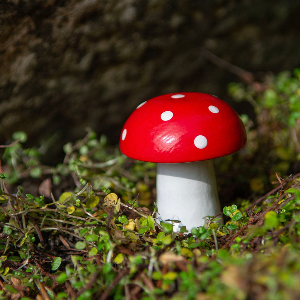 Petit champignon amanite tue-mouches sculpté