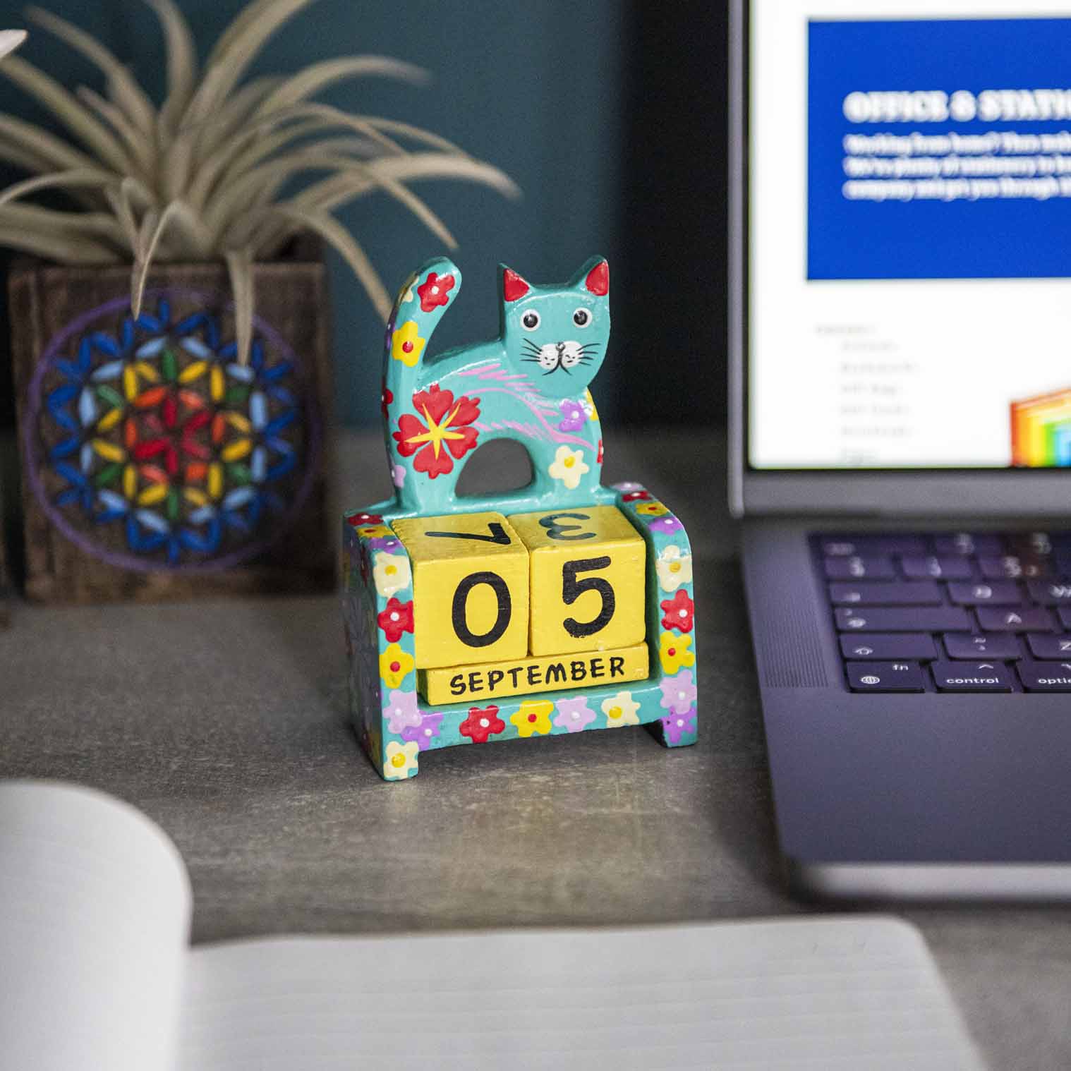 Calendrier perpétuel Chat peint