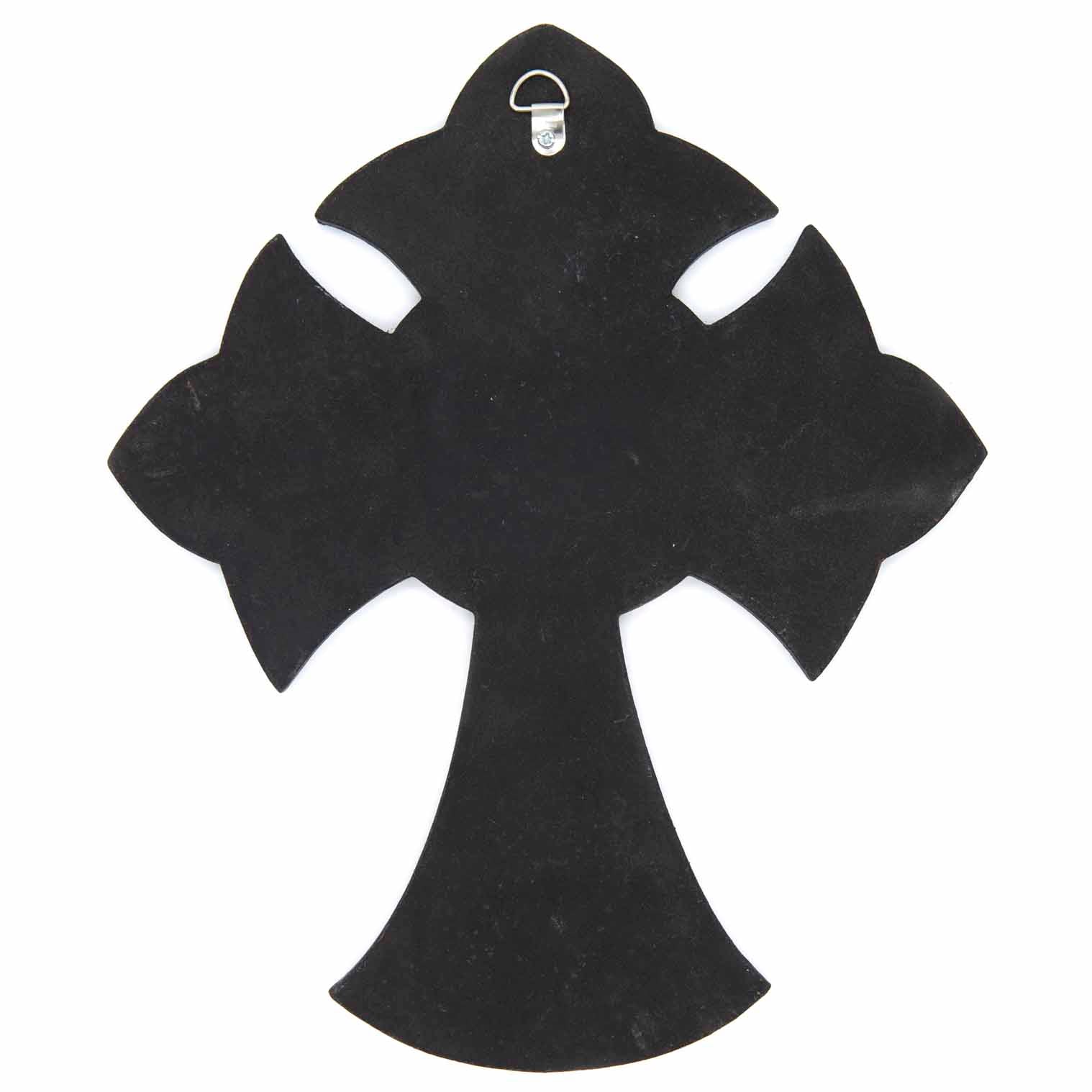 Plaque de croix florale peinte à la main