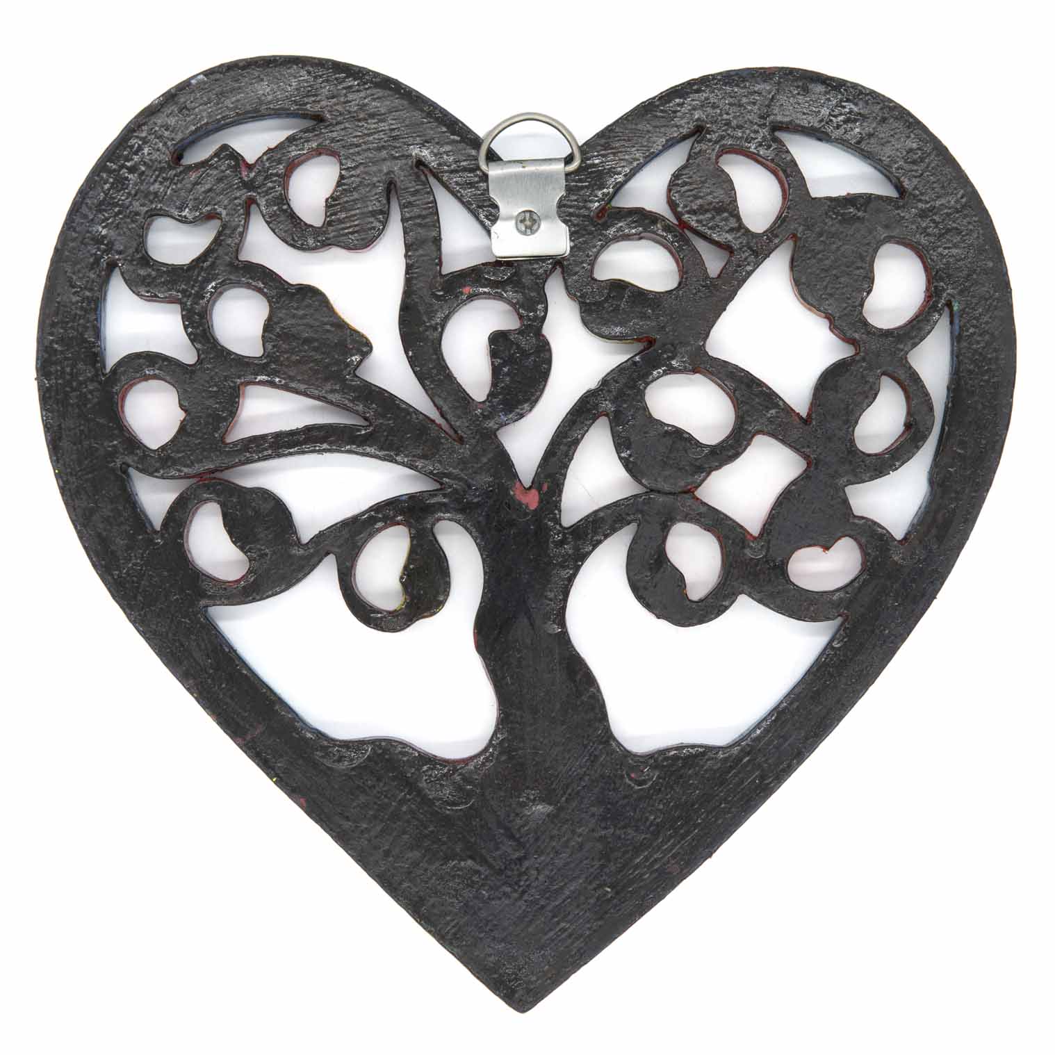 Plaque Cœur Arbre de Vie avec Feuilles d'Automne