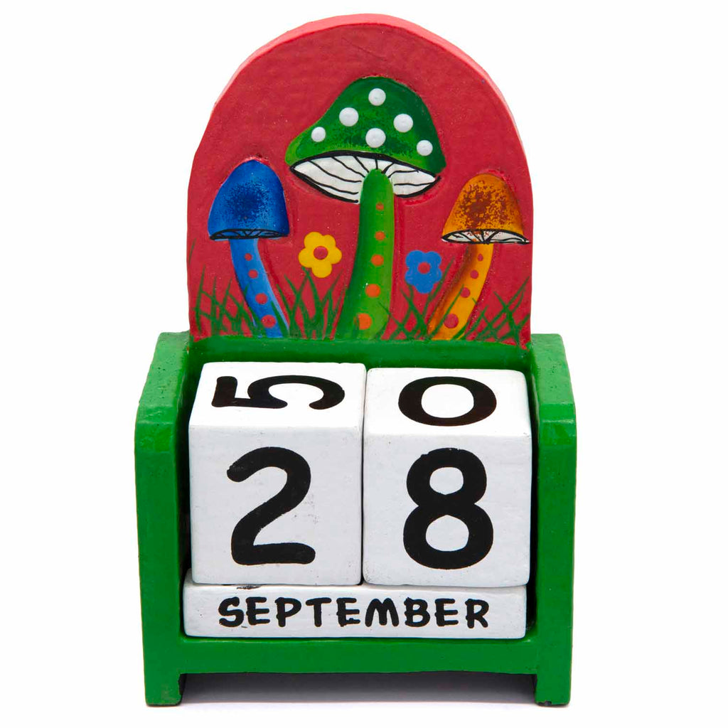 Calendrier perpétuel Champignon peint