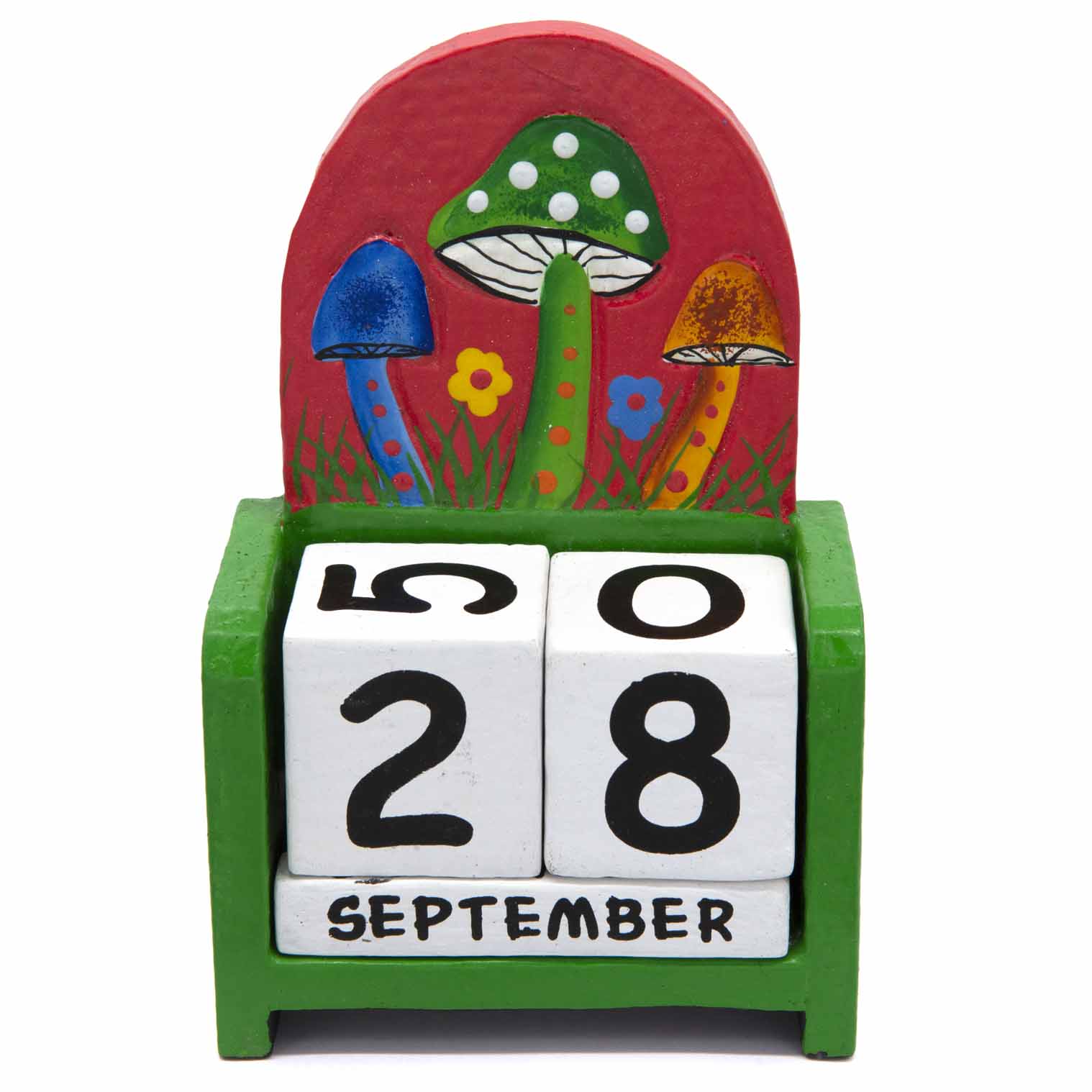 Calendrier perpétuel Champignon peint
