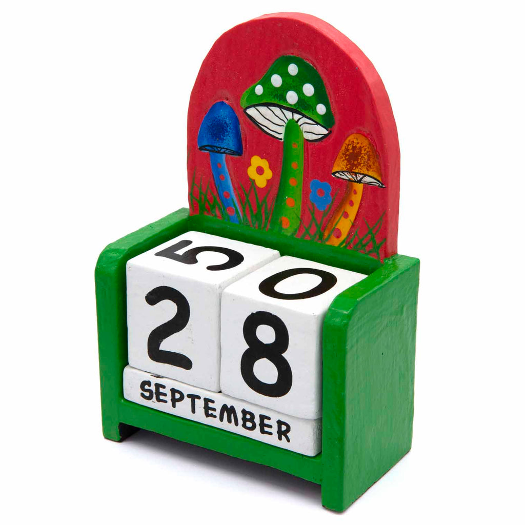 Calendrier perpétuel Champignon peint
