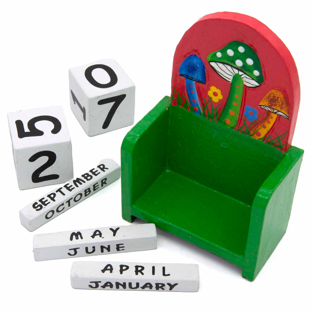 Calendrier perpétuel Champignon peint
