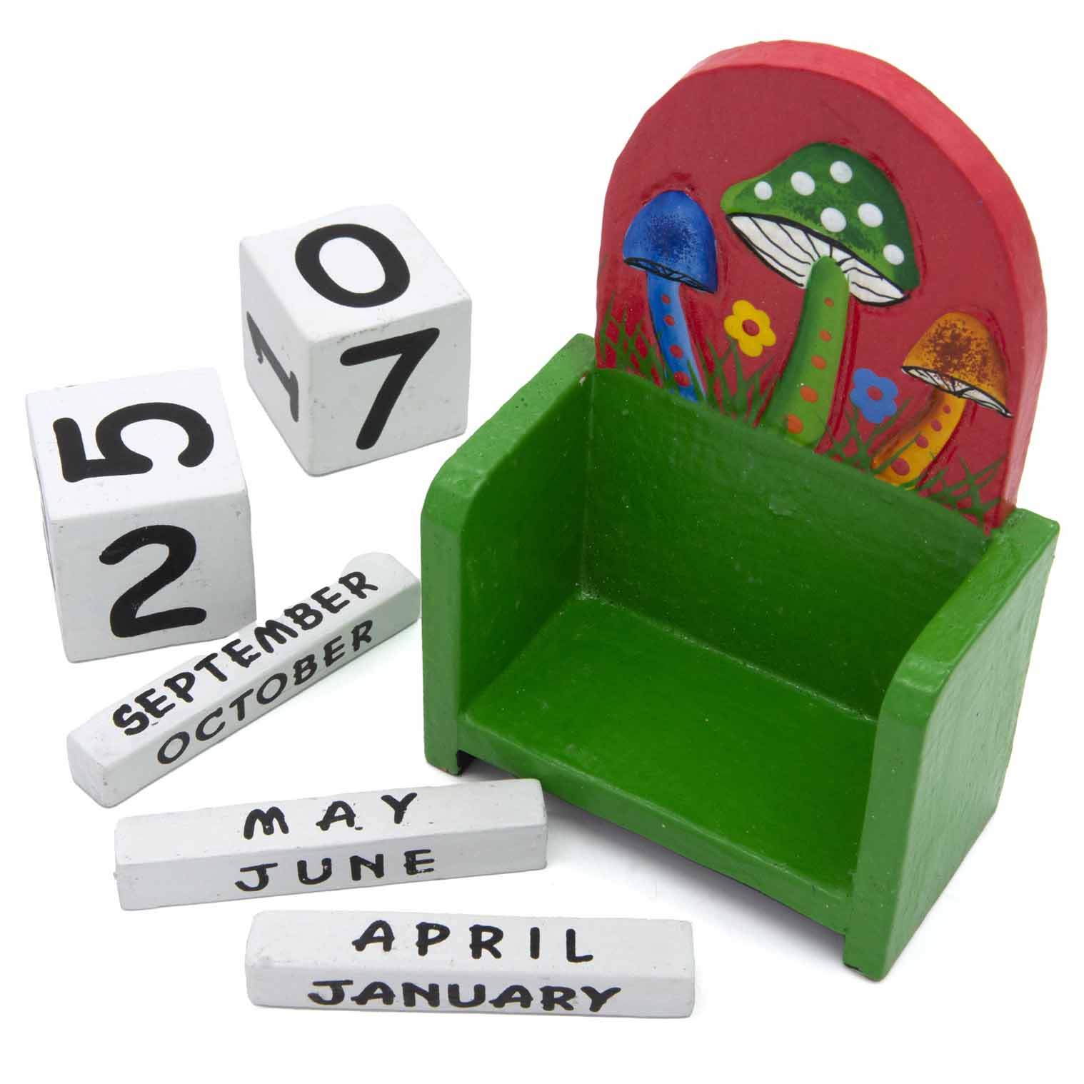 Calendrier perpétuel Champignon peint