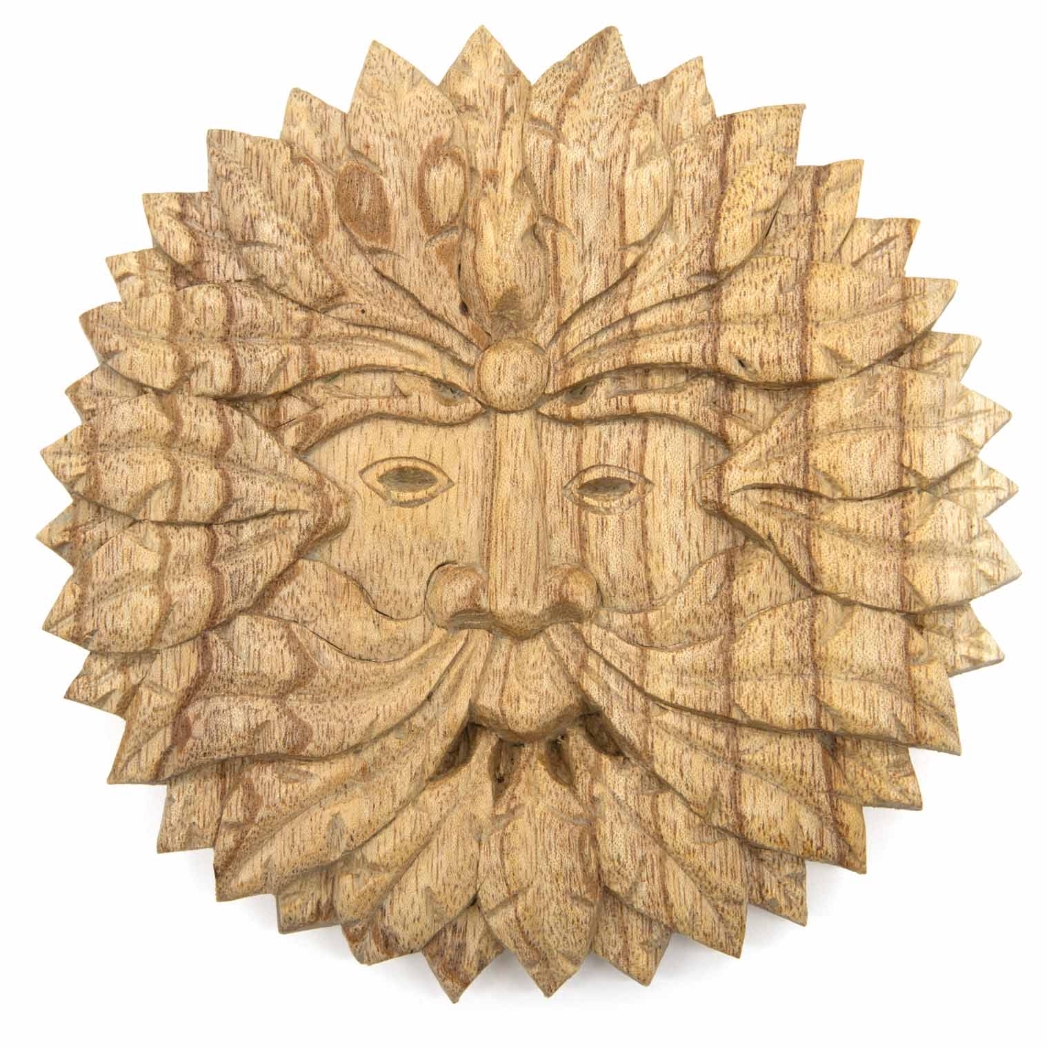 Plaque Ronde en Bois Homme Vert