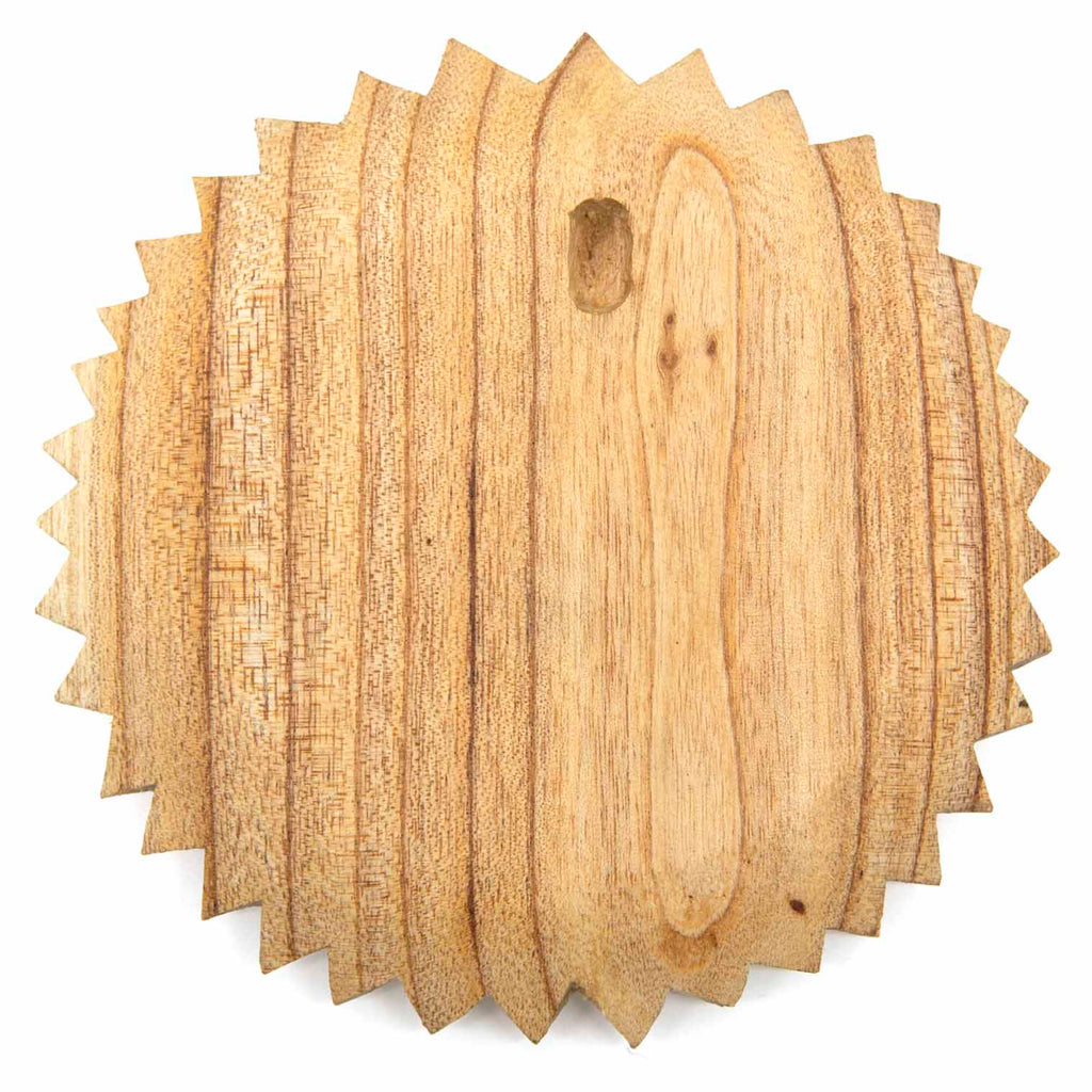 Plaque Ronde en Bois Homme Vert