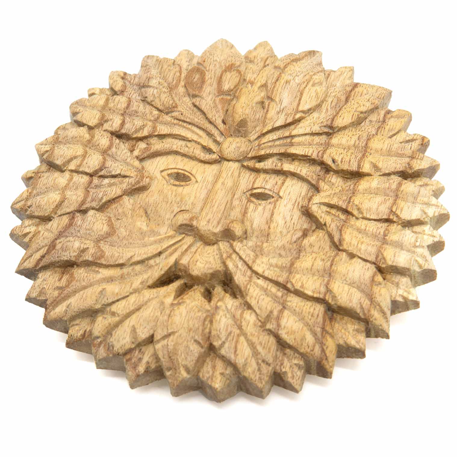 Plaque Ronde en Bois Homme Vert