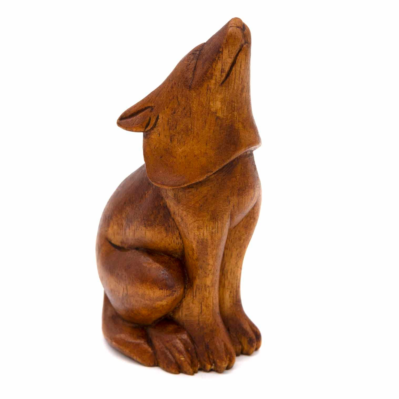 Sculpture Loup Hurlant, Taille Moyenne