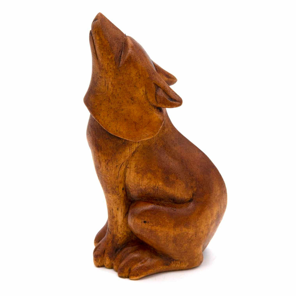 Sculpture Loup Hurlant, Taille Moyenne