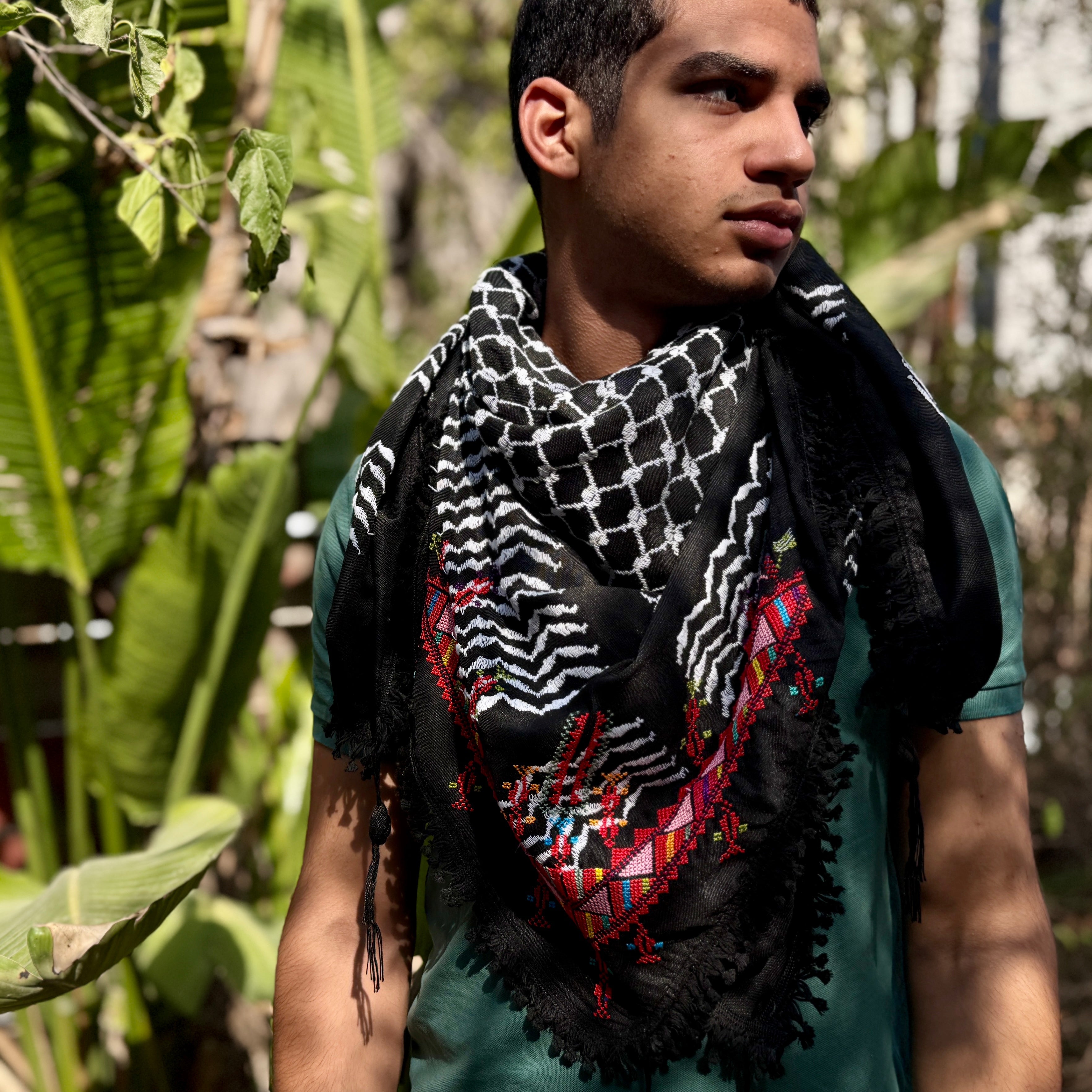 Keffiyeh with Traditional Embroidery | Handcrafted by Women Artisans