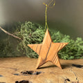 Christmas Star Carved from Olive Wood | Hand Carved Ornament