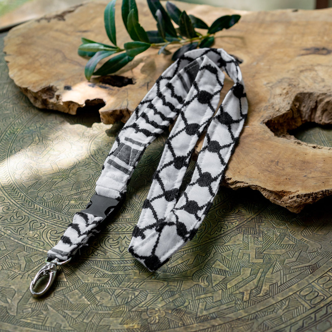Keffiyeh Lanyard from Traditional Keffiyeh Fabric