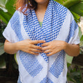 Traditional Keffiyeh | Blue on White