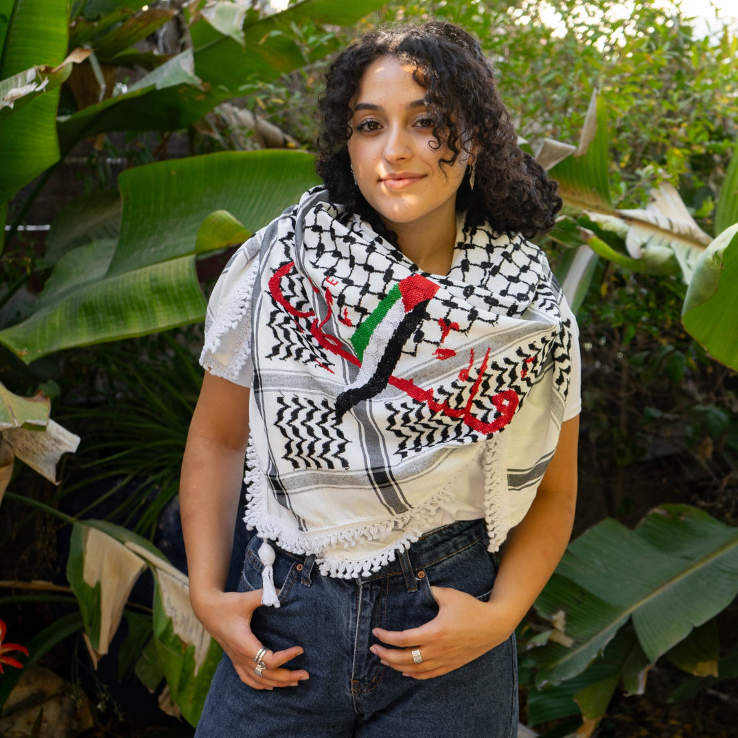 Keffiyeh with Traditional Embroidery | Handcrafted by Women Artisans