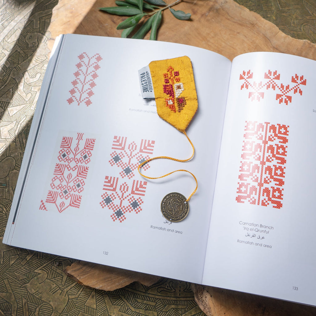 Gaza Embroidery Stitch Bookmark with Dangling Coin | Bronze