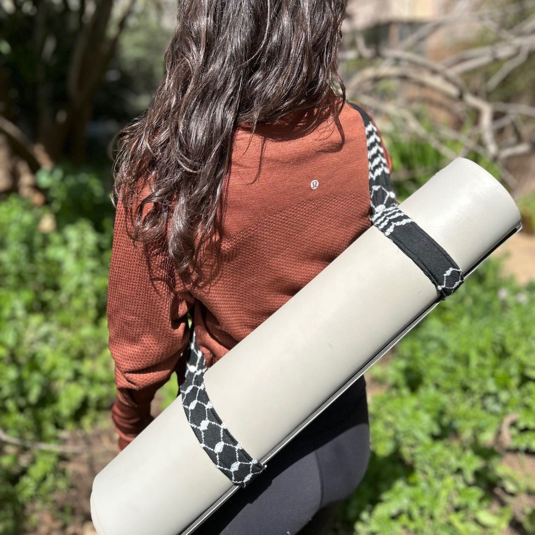 Yoga Mat Strap in Traditional Keffiyeh Fabric