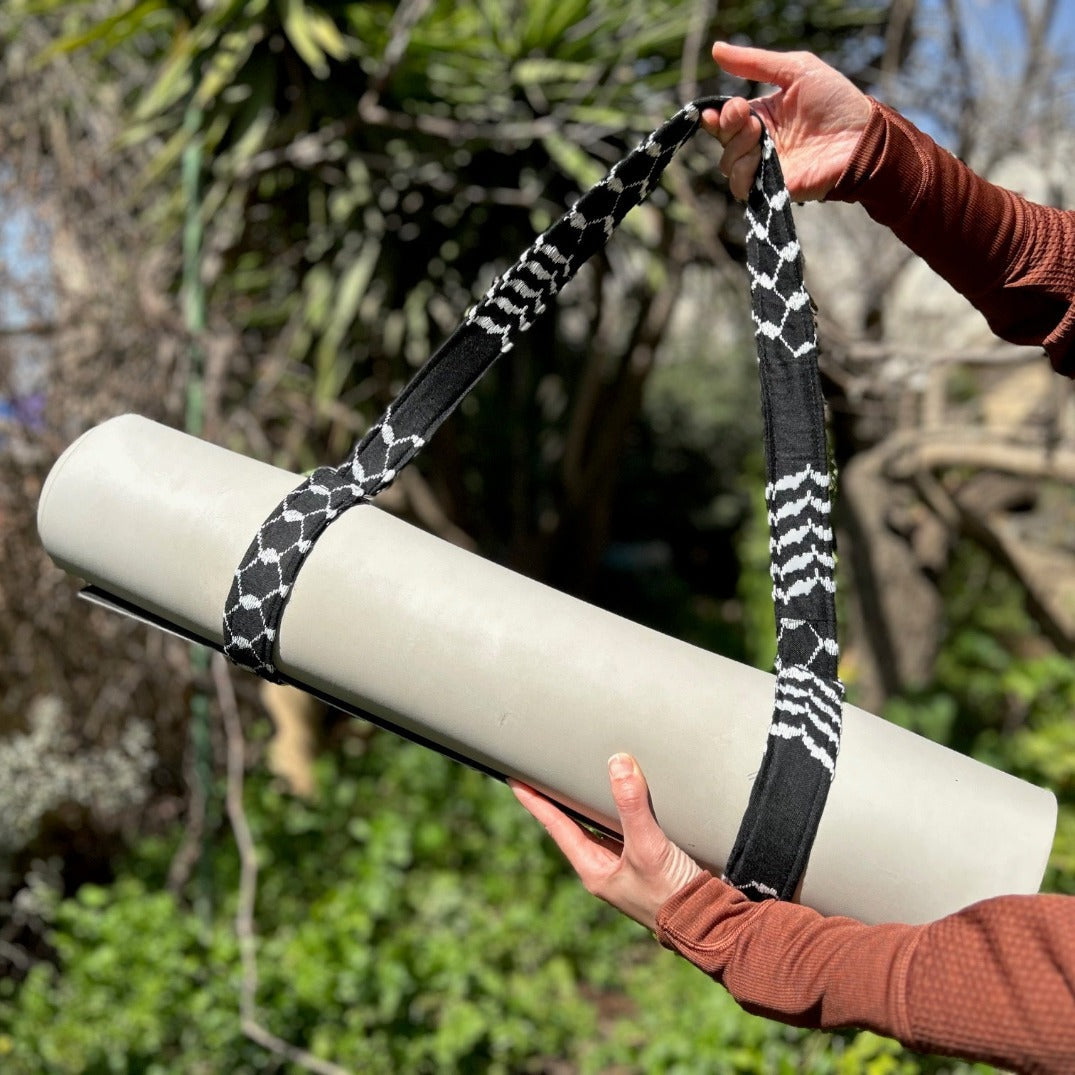 Yoga Mat Strap in Traditional Keffiyeh Fabric