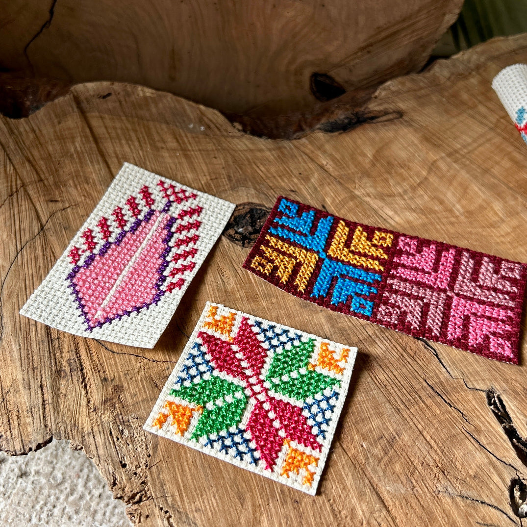 Iron-On Patches | Set of 3 Hand Embroidered