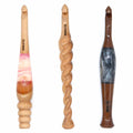 Crochet en bois 10mm, manche sculpté