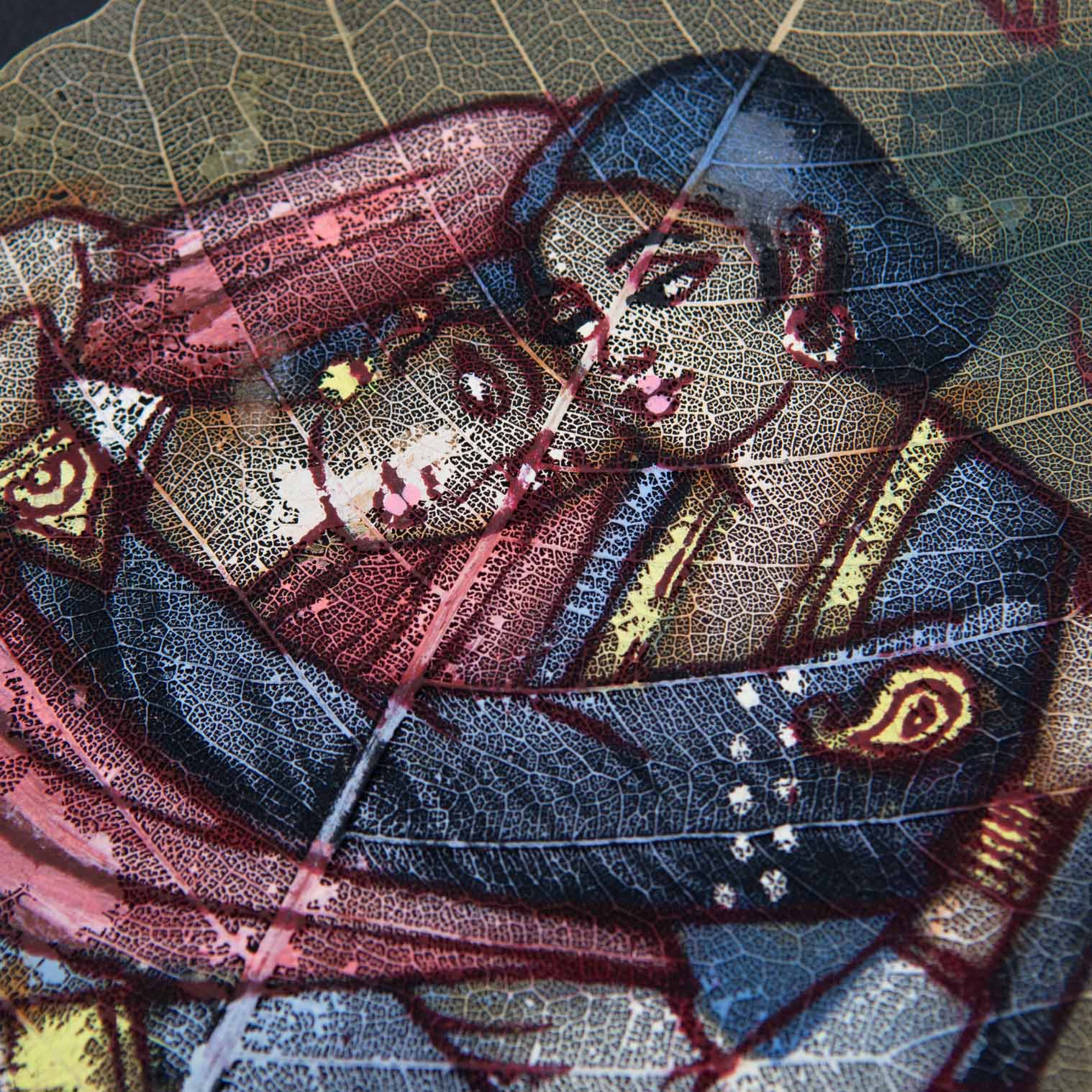 Peinture de feuilles de Peepal, Amoureux