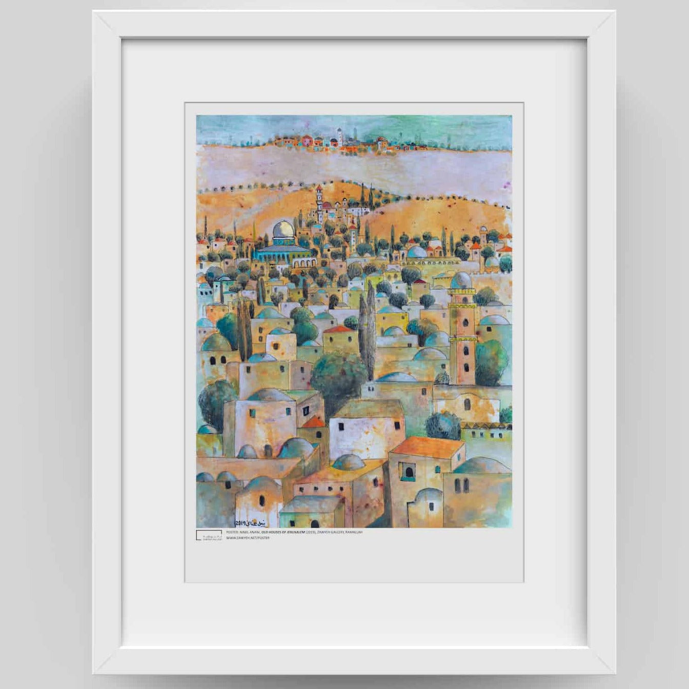 Art Poster - Old Houses by Nabil Anani