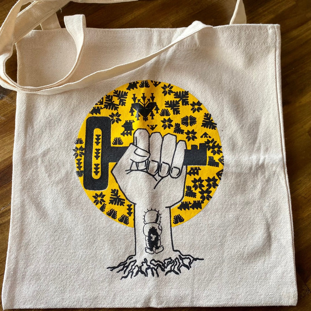 Tote Bag with Key of Return Design | Handmade